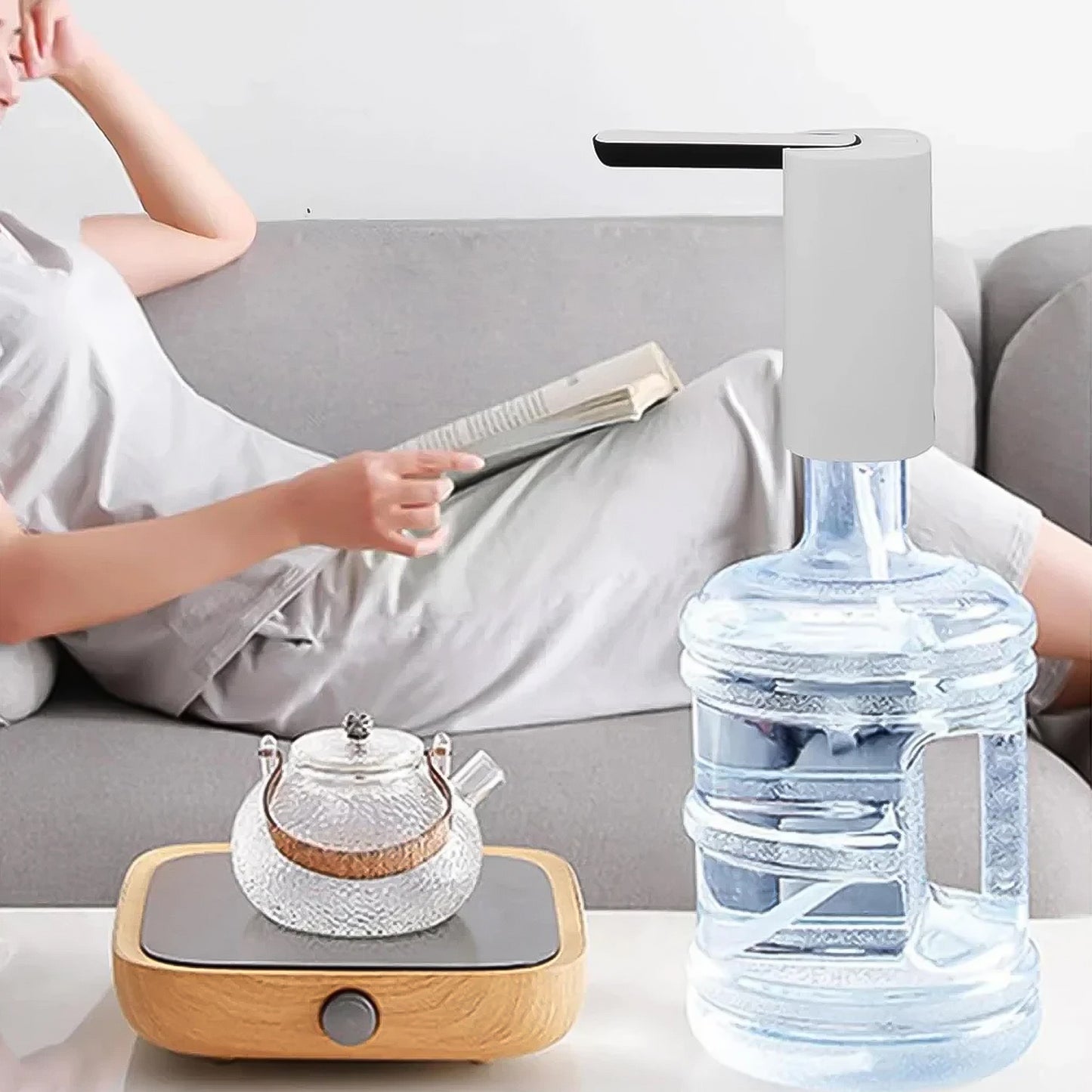 HandyCozy AquaPress™ USB Rechargeable Water Dispenser Pump