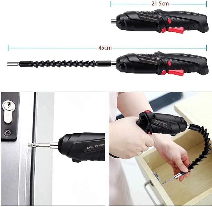 HandyCozy 48-in-1 Cordless Electric Screwdriver Set with LED Light (3.6V) – Compact DIY Repair Tool Kit