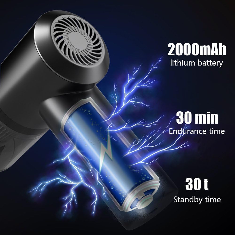 HandyCozy  Wireless Car Mini Vacuum Cleaner with Blower – Rechargeable High-Suction Handheld Cleaner