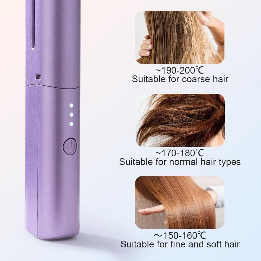 HandyCozy - Portable Mini Hair Straightener – Cordless,