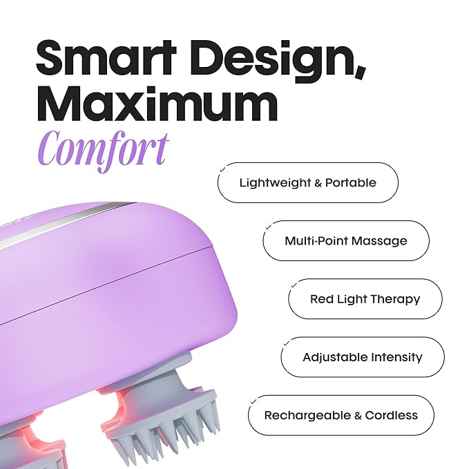 HandyCozy™ Smart Electric Scalp & Pet Massager | Rechargeable Full-Body Massager (1 Pc)