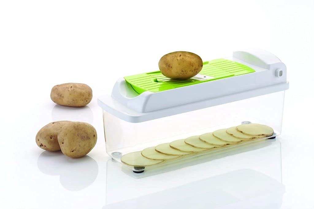 HandyCozy ProCut 13-in-1 Multi Blade Vegetable Chopper & Slicer with Storage Box