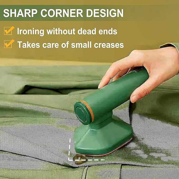 HandyCozy SteamGo™ Mini Handheld Garment Steamer & Travel Steam Iron (40ml | 2-in-1 Dry & Steam)