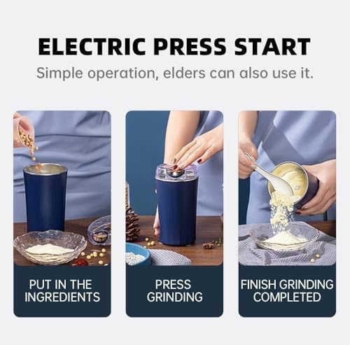 GrindMate™ Portable Mini Electric Mixer Grinder – Compact Coffee, Spice & Dry Masala Grinder for Home & Office