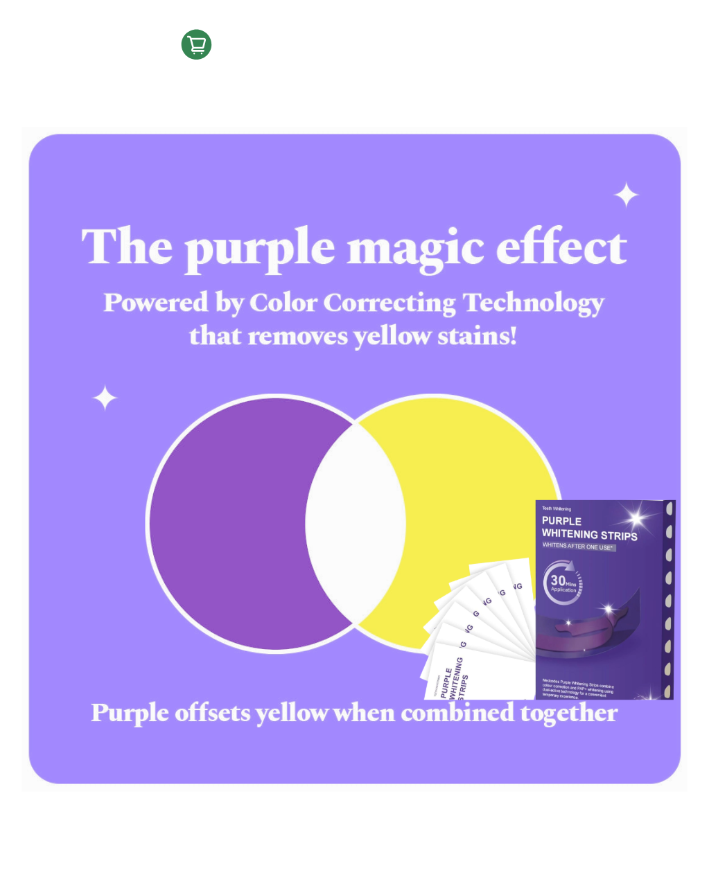 HandyCozy Purple Teeth Whitening Strips – Peroxide-Free, Enamel-Safe Instant Brightening (7 Strips Pack)