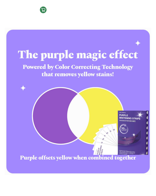 HandyCozy Purple Teeth Whitening Strips – Peroxide-Free, Enamel-Safe Instant Brightening (7 Strips Pack)